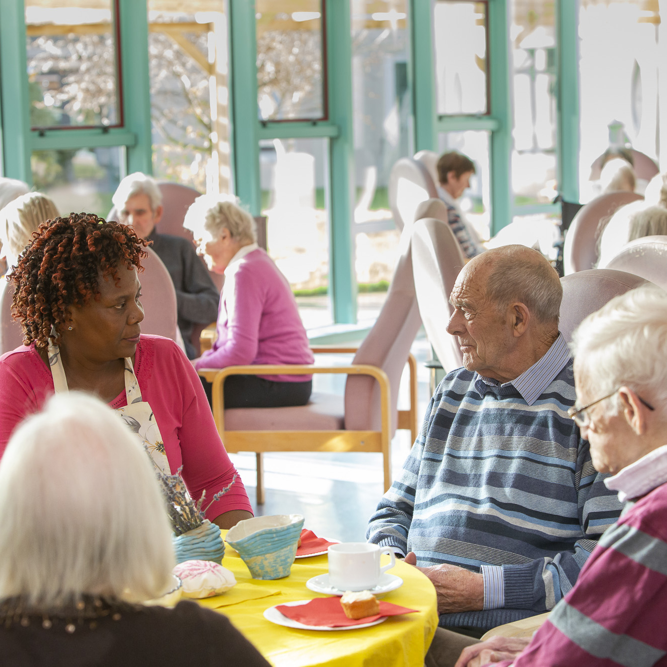 Residents of St. Joseph's Shankhill, at our tea party event to celebrate the Fairland Collective artist in residence.